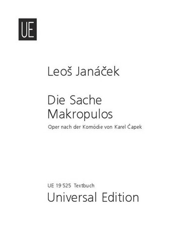 Die Sache Makropulos Oper  Libretto in neuer dt. Übersetzung  Kleinformat