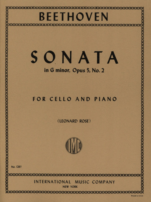 Sonata g minor op.5 no.2&nbsp;&nbsp;for cello and piano&nbsp;&nbsp;
