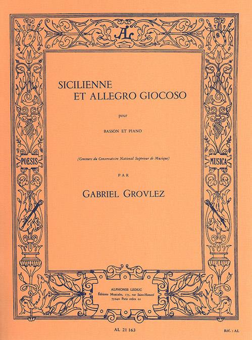 Sicilienne et allegro giocoso  pour basson et piano  