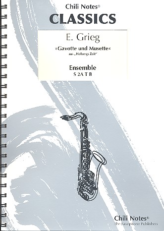 Gavotte und Musette aus op.40&nbsp;&nbsp;für 5 Saxophone (SAATB)&nbsp;&nbsp;Partitur und Stimmen