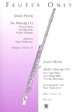 6 Trios op.133 Band 1 (Nr.1-3)  für 2 Flöten und Altquerflöte  Partitur und Stimmen