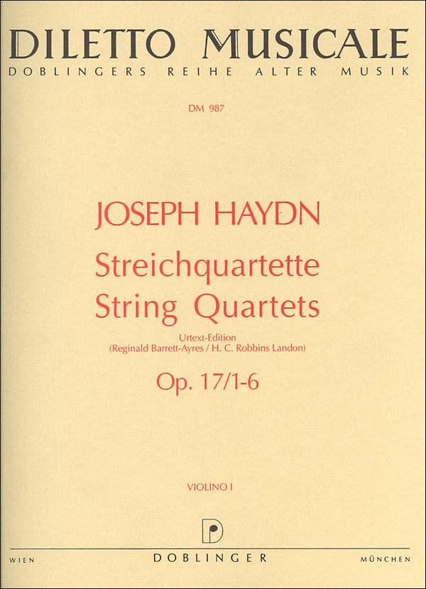Streichquartette op.17,1-6&nbsp;&nbsp;Stimmen&nbsp;&nbsp;