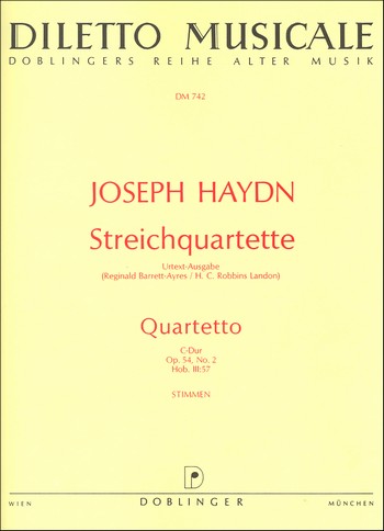 Streichquartett C-Dur op.54,2 Hob.III:57&nbsp;&nbsp;&nbsp;&nbsp;Stimmen