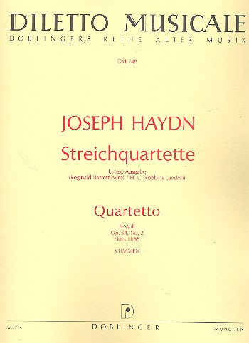 Streichquartett h-Moll op.64,2&nbsp;&nbsp;Hob.III:68,  Stimmen&nbsp;&nbsp;
