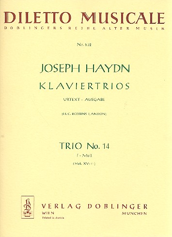 Klaviertrio f-Moll Nr.14 Hob.XV:F1&nbsp;&nbsp;Stimmen&nbsp;&nbsp;