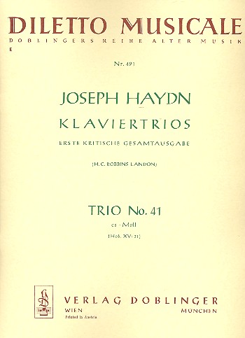 Trio es-Moll Nr.41 Hob.XV:31&nbsp;&nbsp;für Klavier, Violine und Violoncello&nbsp;&nbsp;