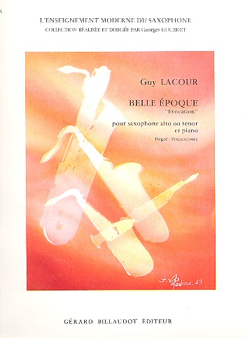 Belle époque (évocation) pour&nbsp;&nbsp;saxophone alto ou tenor et piano&nbsp;&nbsp;
