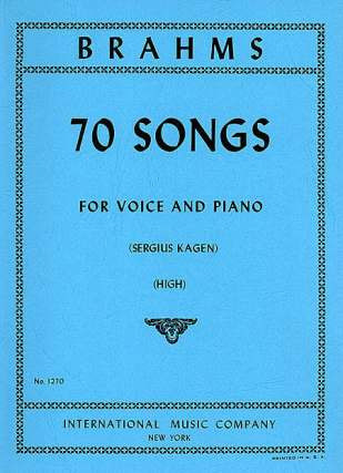 70 Songs&nbsp;&nbsp;for high voice and piano (en/dt)&nbsp;&nbsp;KAGEN, SERGIUS, ED.