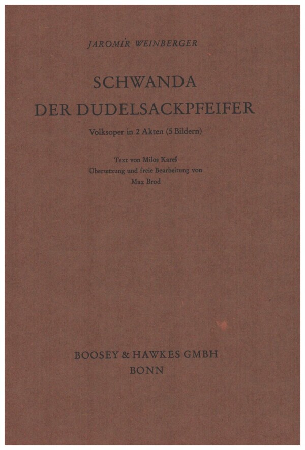 Schwanda der Dudelsackpfeifer    Textbuch/Libretto