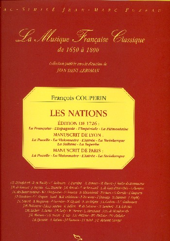 Les nations edition de 1726,  manuscrit de Lyon et manuscrit  de Paris