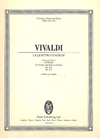 Concerto op.8,2 RV315&nbsp;&nbsp;für Violine, Streichorchester und Bc&nbsp;&nbsp;Violine solo