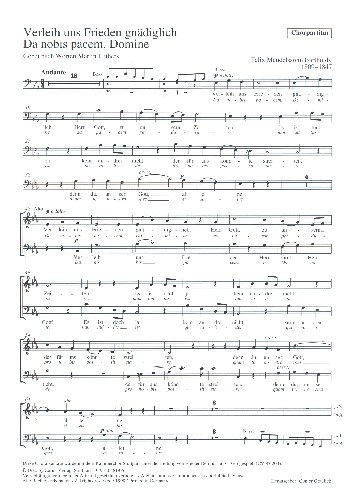 Verleih uns Frieden gnädiglich&nbsp;&nbsp;Choralkantate für Chor und Orchester&nbsp;&nbsp;Chorpartitur