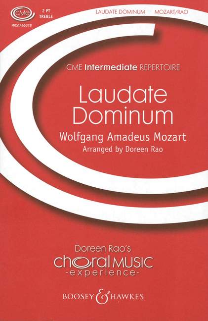 Laudate Dominum KV 339&nbsp;&nbsp;for solo, 2-part treble choir and piano&nbsp;&nbsp;choral score