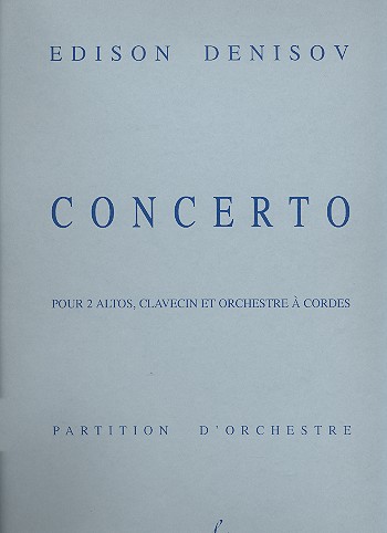 Concerto pour 2 altos, clavecin et  orchestre à cordes  partition d'orchestre