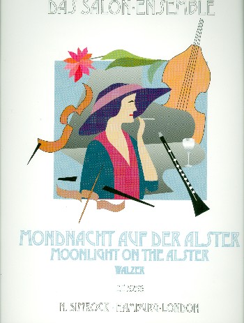 Mondnacht auf der Alster&nbsp;&nbsp;für Salon-Ensemble (Klavier, Vl, Vc, Kb und Klarinette)&nbsp;&nbsp;Partitur und Stimmen