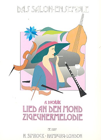 Lied an den Mond  (aus 'Rusalka')  / Zigeunermelodie op.55,4:  für Klavier, Violine, Violoncello, Kontrabass und Klarinette  Stimmensatz