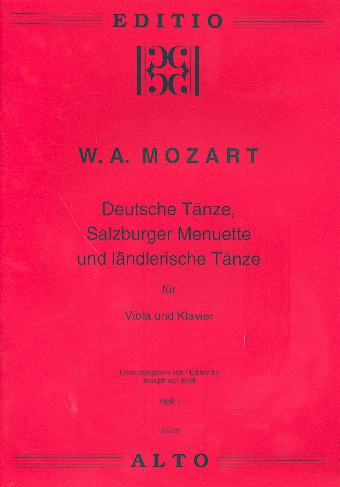 Deutsche Tänze, Salzburger Menuette und ländlerische Tänze Band 1&nbsp;&nbsp;für Viola und Klavier&nbsp;&nbsp;