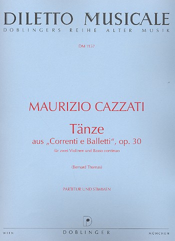 Tänze aus correnti e balletti op.30&nbsp;&nbsp;für 2 Violinen und Bc&nbsp;&nbsp;