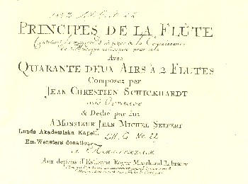 Principes de la flûte (2 Bände)  Faksimile  42 airs à 2 Flûtes