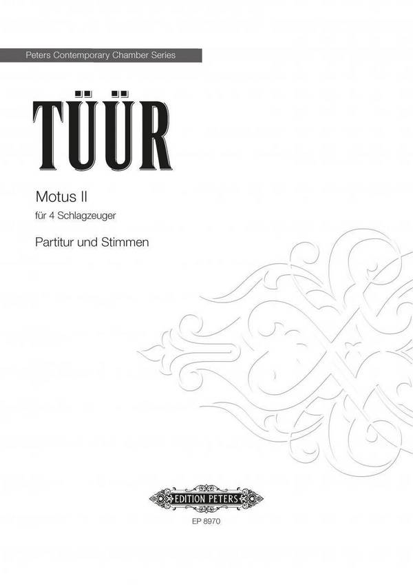 Motus 2&nbsp;&nbsp;für 4 Schlagzeuger&nbsp;&nbsp;Partitur und Stimmen