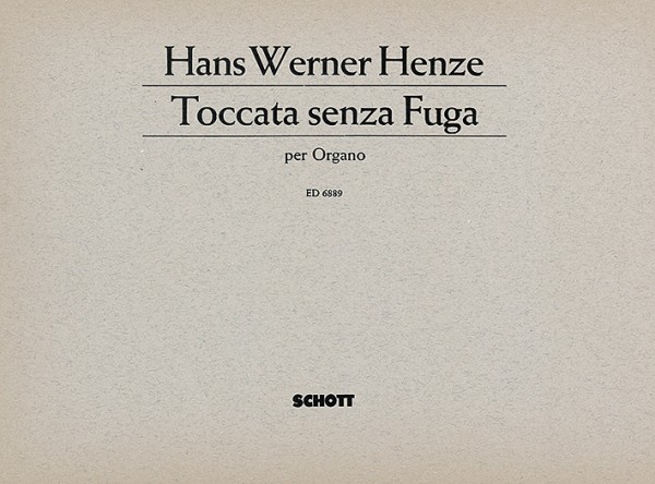 Toccata senza fuga&nbsp;&nbsp;für Orgel&nbsp;&nbsp;