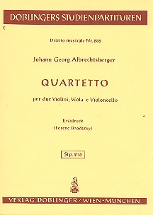 Streichquartett Studienpartitur    