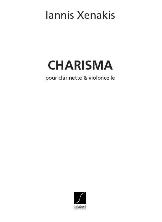Charisma  pour clarinette et violoncelle  