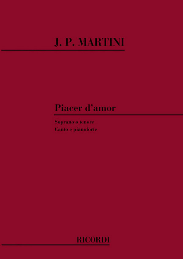 Piacer d'amor für Sopran (Tenor)  und Klavier  