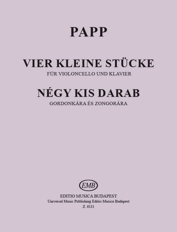 4 kleine Stücke für Violoncello  und Klavier  