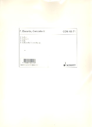 Konzert g-Moll Nr.2&nbsp;&nbsp;für Streichorchester,&nbsp;&nbsp;Stimmensatz solistisch