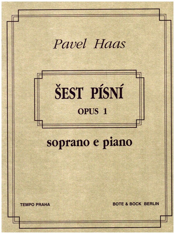 6 Lieder im Volkston op.1  für Sopran und Klavier (ts/dt/en, 1919)  