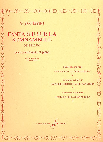 Fantaisie sur la somnambule de Bellini  pour contrebasse et piano  