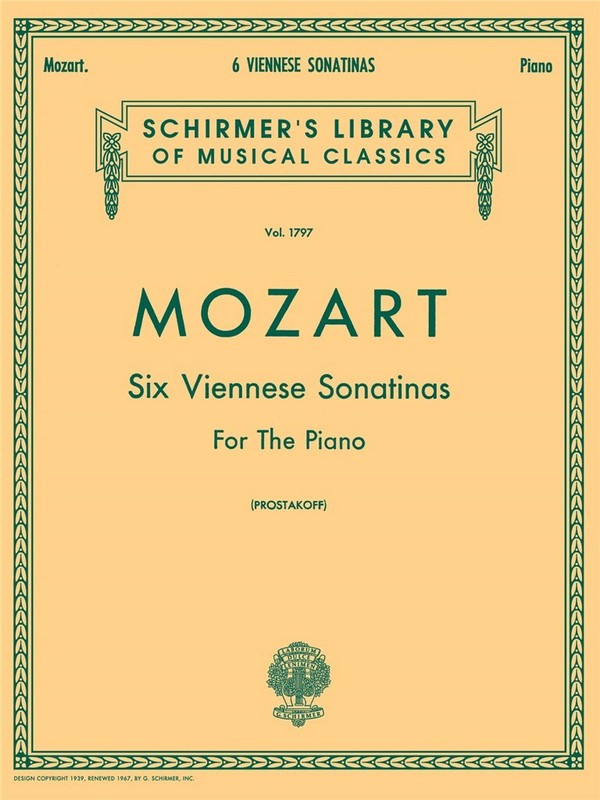 6 VIENNESE SONATINAS FOR PIANO  PROSTAKOFF, JOSEPH, ED  
