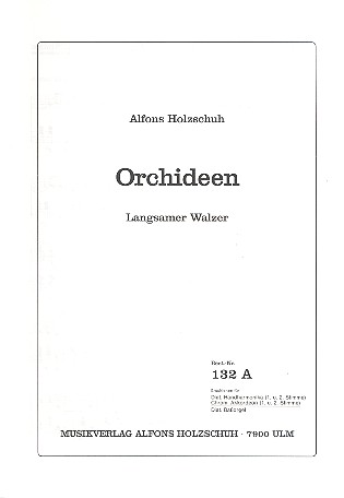 Orchideen Langsamer Walzer für  Akkordeon (mit 2. Stimme)  