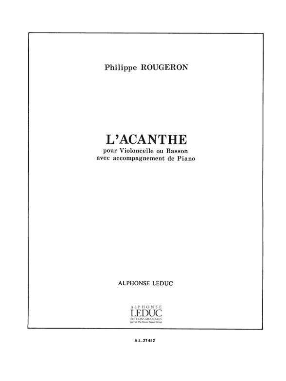 L'Acanthe pour violoncelle (basson)&nbsp;&nbsp;et piano&nbsp;&nbsp;