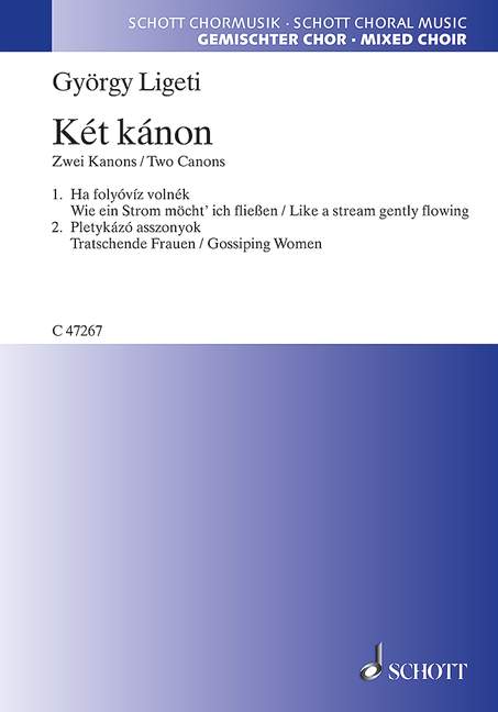 Két kánon  für gemischten Chor (SATB) unisono  Chorpartitur