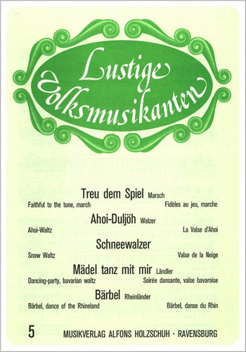 LUSTIGE VOLKSMUSIKANTEN BAND 5&nbsp;&nbsp;FUER DIATONISCHE HANDHARMONIKA&nbsp;&nbsp;