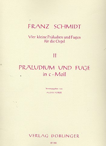 Präludium und Fuge c-Moll  für Orgel  4 kleine Präludien und Fugen Nr.2