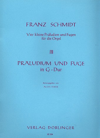 Präludium und Fuge G-Dur  für Orgel  4 kleine Präludien und Fugen Nr.3