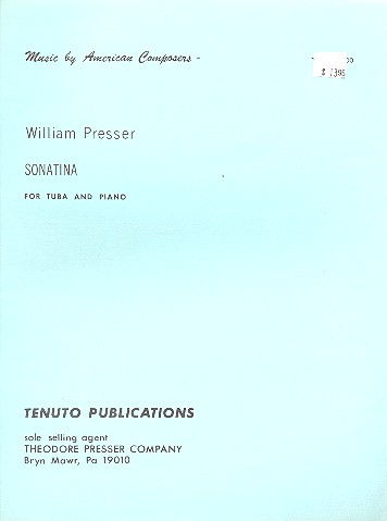 SONATINA FOR TUBA AND PIANO&nbsp;&nbsp;&nbsp;&nbsp;