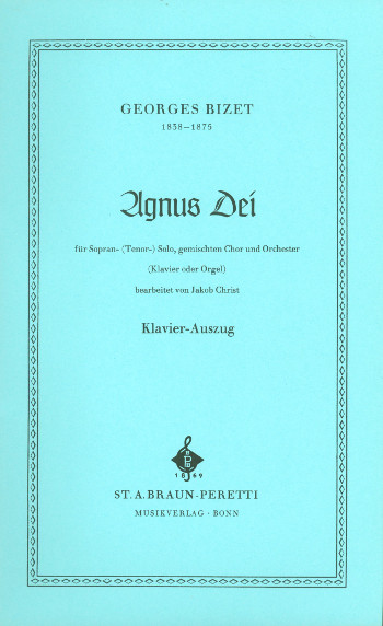 Agnus Dei für Sopran (Tenor), Chor  und Orchester (Klavier, Orgel)  Klavierauszug