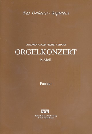 Konzert h-Moll für Orgel,  Streicher und Bc  Partitur
