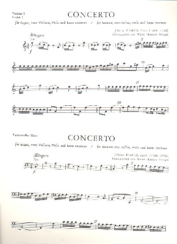 Concerto C-Dur  für Fagott und Streicher  Streichersatz (1-1-1-1-1)