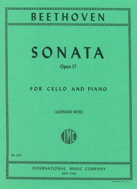 Sonata F major op.17&nbsp;&nbsp;for violoncello and piano&nbsp;&nbsp;