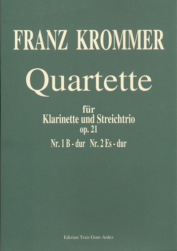 Quartett B-Dur Nr.1 op.21,1&nbsp;&nbsp;für Klarinette und Streichtrio&nbsp;&nbsp;Partitur und Stimmen
