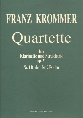 Quartett B-Dur Nr.1 op.21,1  für Klarinette und Streichtrio  Partitur und Stimmen