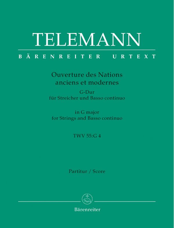 Ouverture des nations anciens et modernes&nbsp;&nbsp;für Streichorchester&nbsp;&nbsp;Partitur