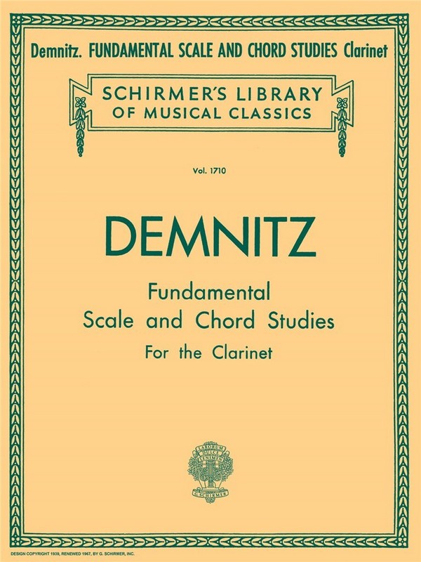 Fundamental Scale and Chord&nbsp;&nbsp;Studies for clarinet&nbsp;&nbsp;