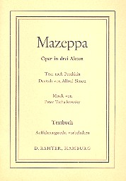Mazeppa&nbsp;&nbsp;&nbsp;&nbsp;Libretto (dt)