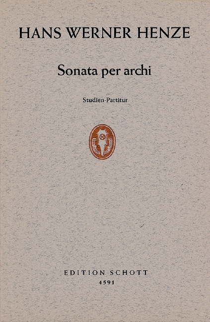Sonata per archi&nbsp;&nbsp;für Streichorchester&nbsp;&nbsp;Studienpartitur